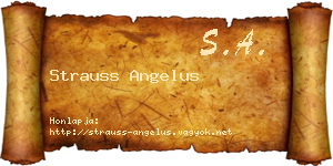 Strauss Angelus névjegykártya